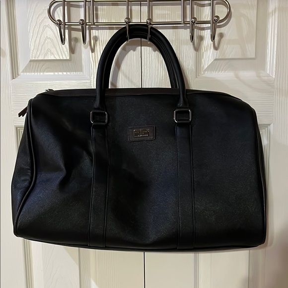 Ted Baker London Black Leather Duffle Bag